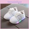 Kids White Led Shoes Soft Mesh Upper Cushioned Footbed Anti-skid Sole