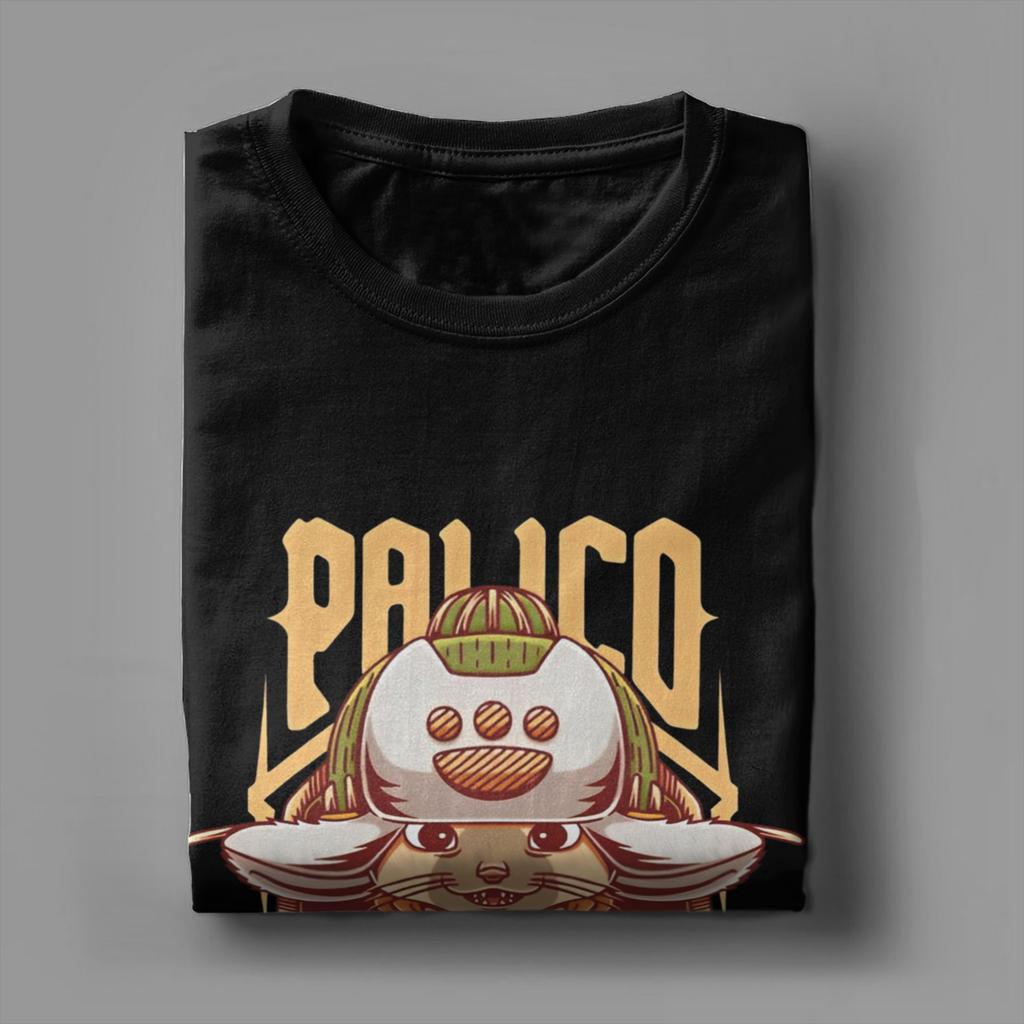 Camiseta para Hombre Hunter Wilds Palico Compañero Camiseta de Juego Algodón Merch Informal Manga Corta Cuello Redondo Camisetas Camiseta de Regalo de Cumpleaños