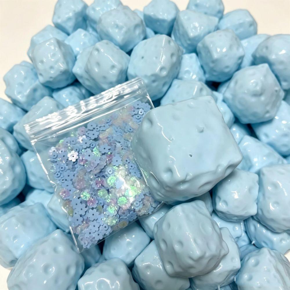 Hand Relax Crunch Squishy Moldable Blocked Filled Ball Cheese Cube Squishy Children Gifts