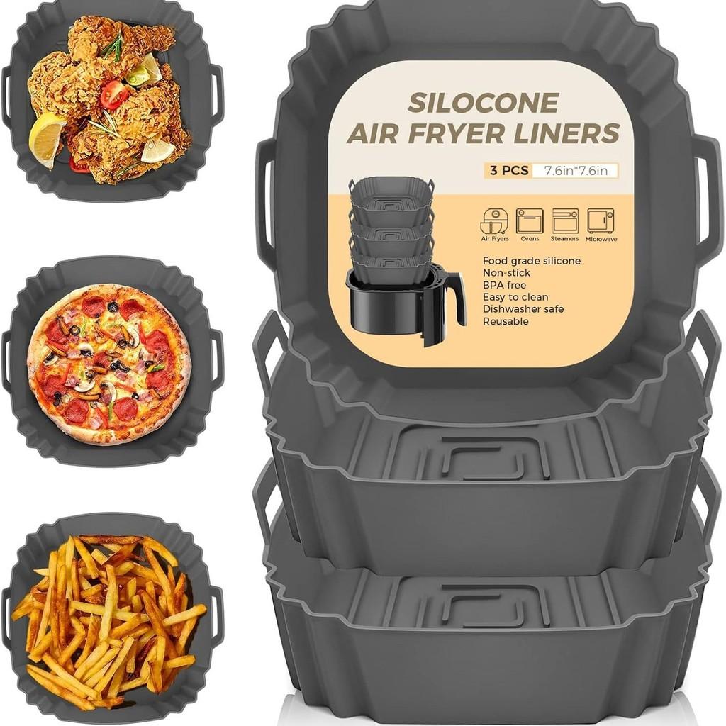 Air Fryer Silicone Baking Mat Set With Nonstick Surface For Easy Cooking And Cleanup