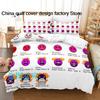 Hip Hop Angry Geometry Dash Bedding Set Single Twin Full Queen King Size Bed Set Adult Kid Bedroom Duvetcover Sets parure de
