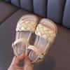 Girls' Fashion Woven Sandals Soft-Sole Open-Toe Princess Shoes for Toddlers Elegant Youth Shoes Cute Girls Sandals