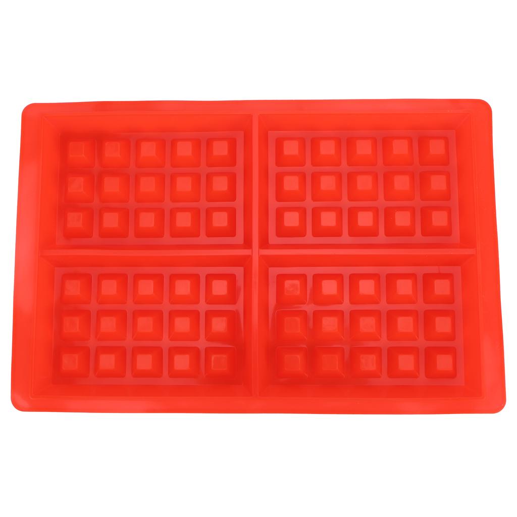 DIY Waffle Mold Reusable Silicone Muffin Cake Mould Baking Utensil Kitchen Accessory4‑Grid Rectangular