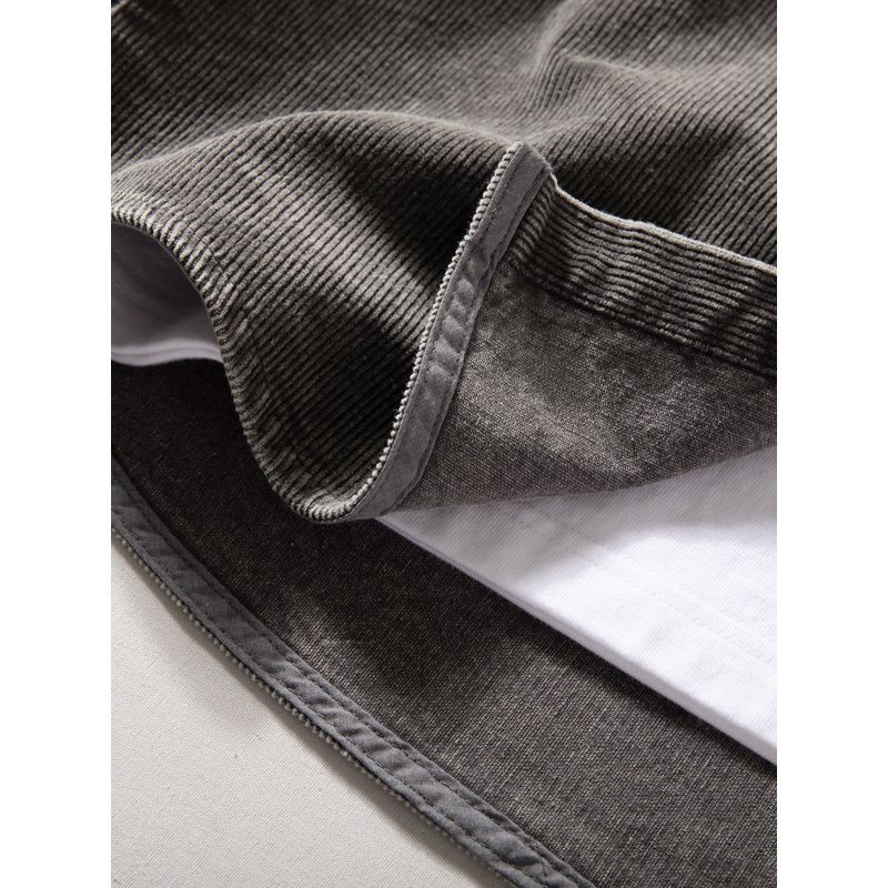 Heavyweight Vintage Corduroy Shirt for Men, Long-Sleeve Pure Cotton Outerwear, Trendy Brand Loose Casual Corduroy Jacket