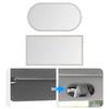 Dual Purpose Auto Sun Visor Mirror HD Rear View Auxiliary Mirror  for Driving