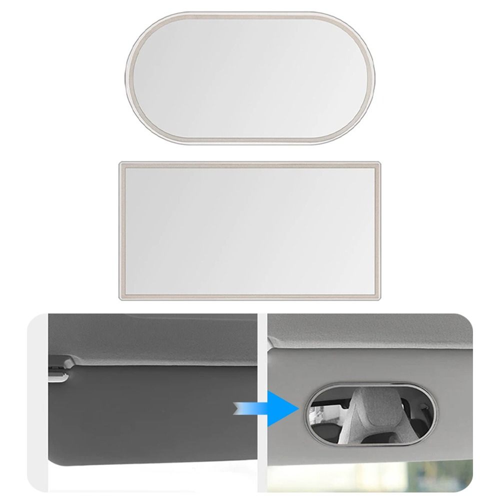 Dual Purpose Auto Sun Visor Mirror HD Rear View Auxiliary Mirror for Driving