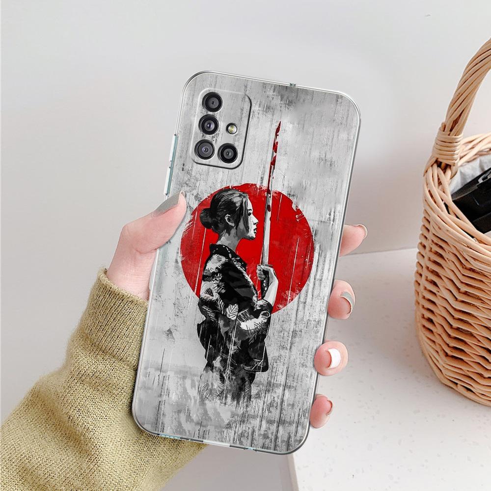 Case For Samsung A15 A13 A35 A55 A51 A71 A41 A31 A21S A03S A05 A17 A23 A25 A33 A53 A73 5G A07 4G Cover Japanese Bushido Samurai