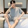 Men's Modal Summer Pajama Set: Short Sleeve & Shorts, Casual Plus Size Homewear