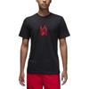 Jordan Letter Print Crew Neck Short Sleeve T-Shirt Men Tops Black FD7026010