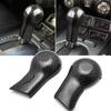 2pcs Gear Shift Knob Head Cover Trim for Chevrolet Camaro 2010-2015 Carbon Fiber