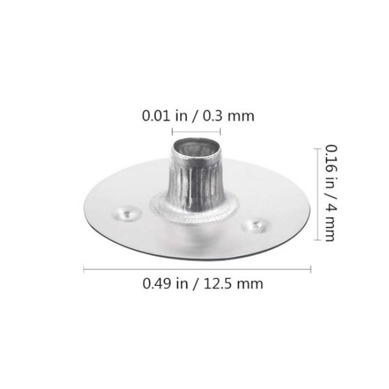 Wick Tabs 300 Stück Metall Kerzendocht Aufkleber Basis Clips 12,5 mm DIY Kerzendocht Ständer Basis Kerzenherstellung Zubehör Dochte halten