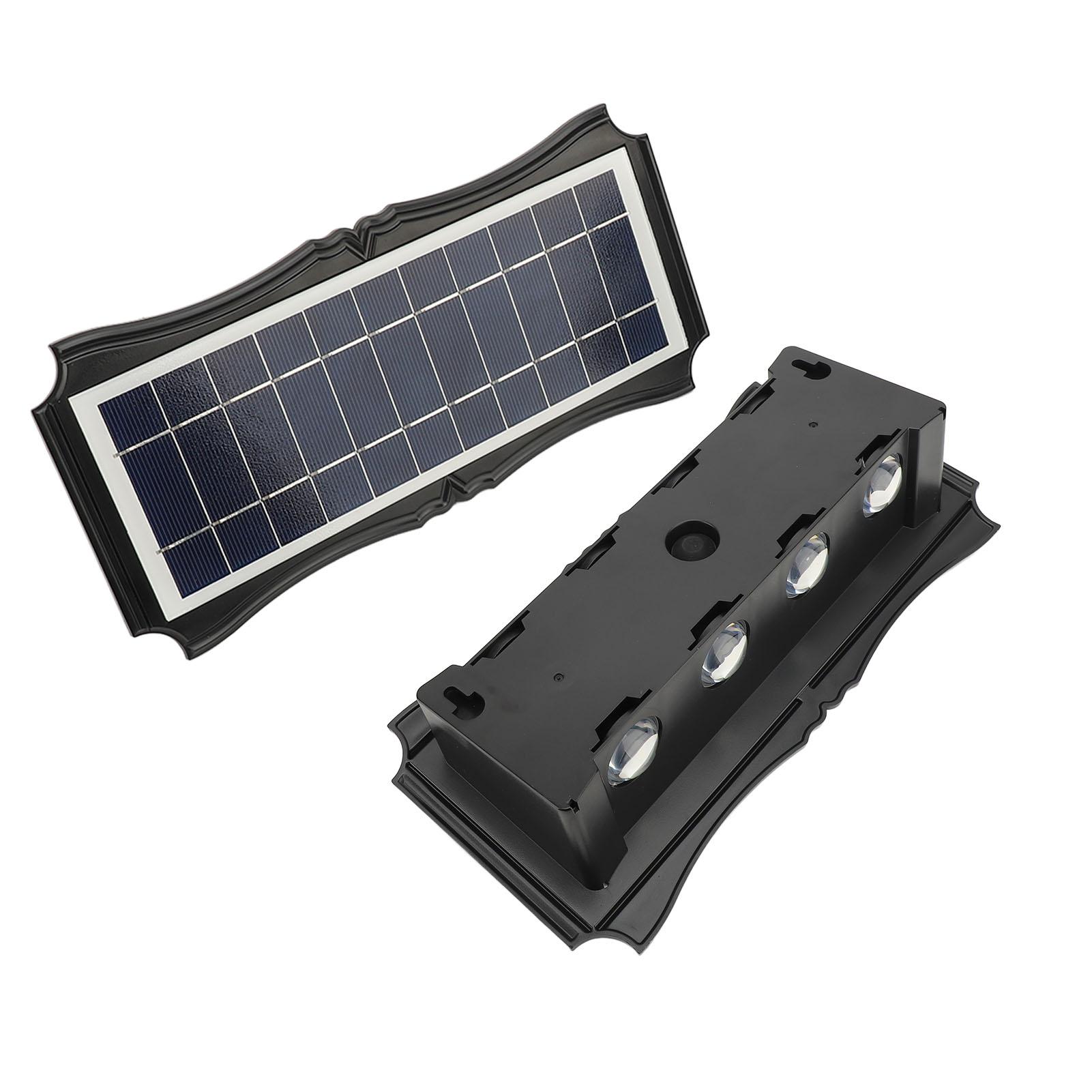 

2 шт. наружные солнечные настенные светильники IP65 водонепроницаемые 8 Вт декоративные 1800 мАч двойной цвет освещения оптический