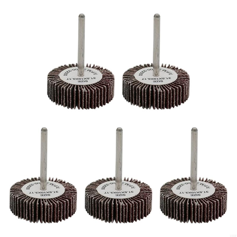 Pack of 5 80 Grit Sanding Flap Discs 32mm Shank Quality Materials For Metal Polishing Grinding Work Use