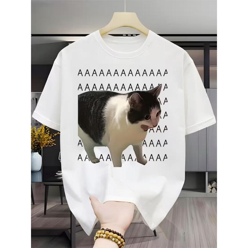 Men's Fashion 3D Printed Men's T-Shirt Round Neck Short Sleeve Trendy Street Wear