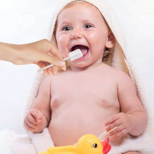 Baby Tongue Cleaner, Baby Oral Cleaner, Oral Cleaning Stick, Dental Care, Newborn Oral Cleaning Stick, Paper Handle Gauze Tongue Toothbrush, Newborn O