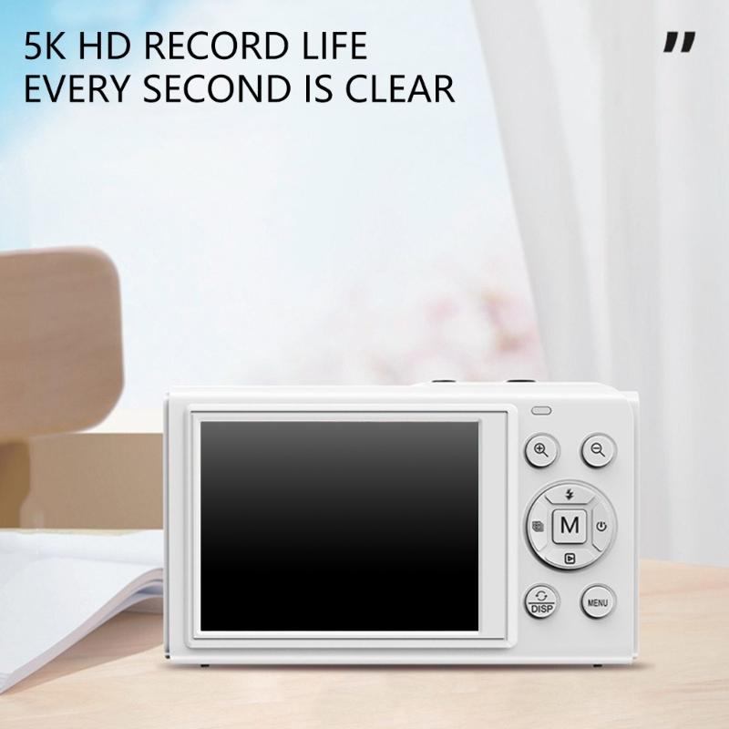 5K Double Screen Digital Camera 80MP High Resolution 18X Digital Zooming WiFi Streaming Builts in Flashing for Photography Beginners