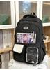 Schoolbag Japanese new high-value fresh and sweet contrasting splicing backpack junior high school students lightweight large-capacity backpack