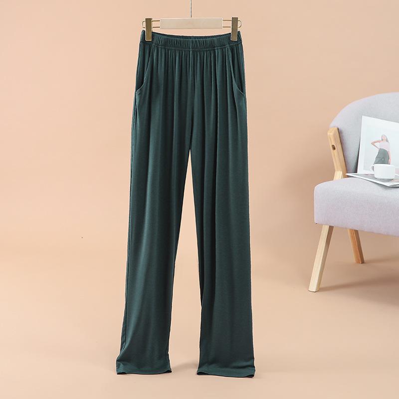 

Женские модальные свободные драпированные пижамные брюки - большой размер, тонкий ледяной шелк, повседневные брюки весна/лето XL 110-125 catties