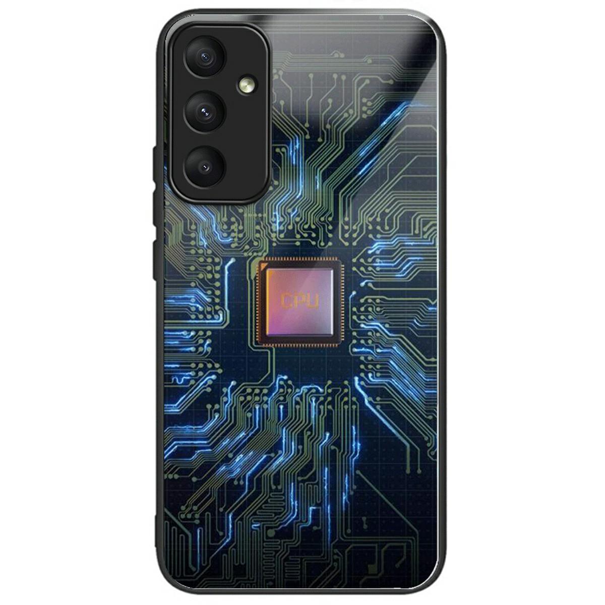 

Чехол для Samsung Galaxy A56 5G Закаленное Стекло ТПУ Ударопрочный Чехол для Телефона Печать Рисунка D