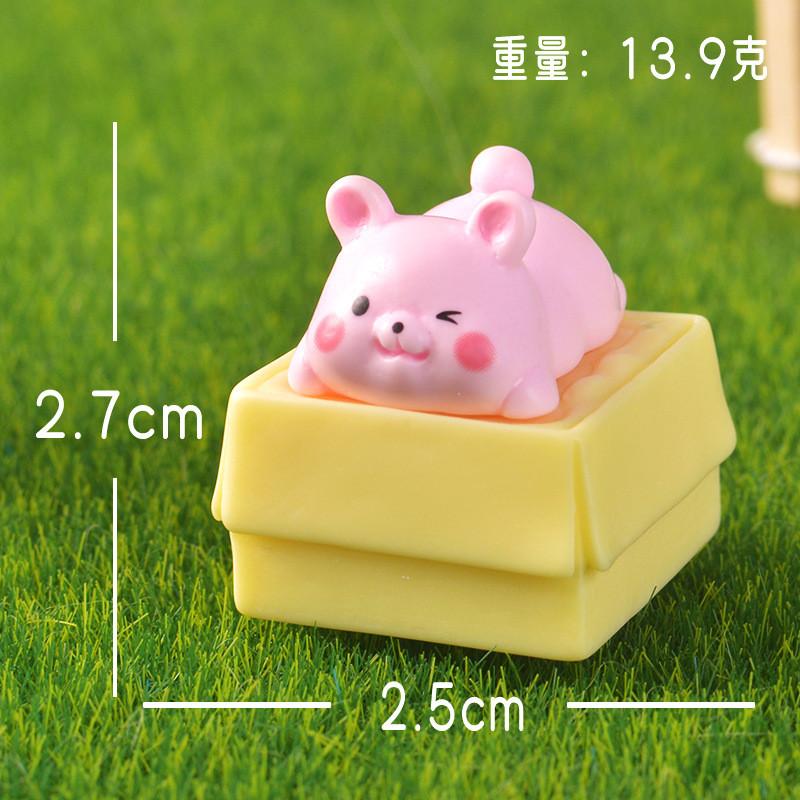   4Pcs/set Cartoon Animal Miniatures Diy Resin Ornament Fairy Garden Decoration Moss Terrarium Micro Landscape  