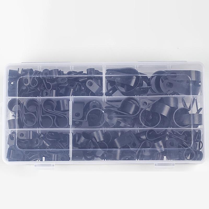 200Pcs Nylon Cable Clip Wire Clamp Mounting Cord Fasteners Nylon Cord Fastener Clips for Wire Management Enduring