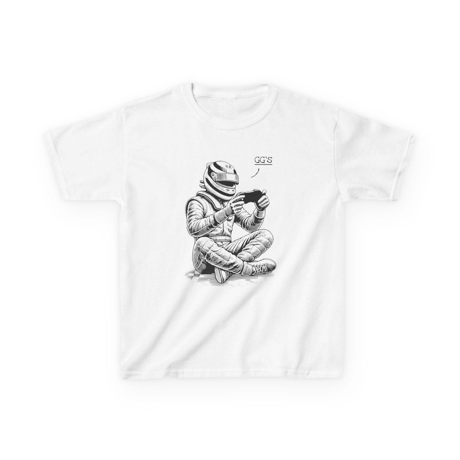 Kids Astronaut T-Shirt: Race Car Driver Gaming Tee 2XL