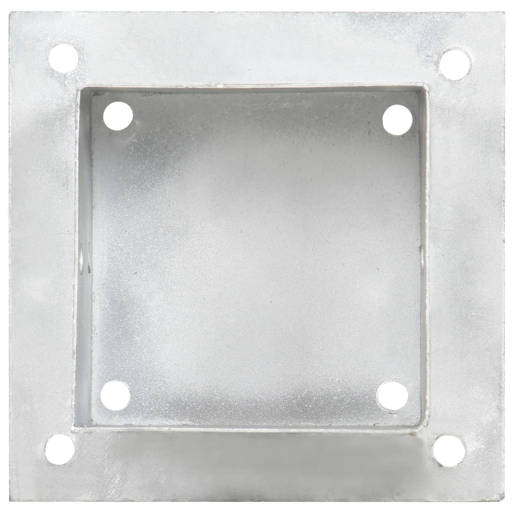 Post Anchor Set 4 Pcs Galvanized Metal 121 Mm