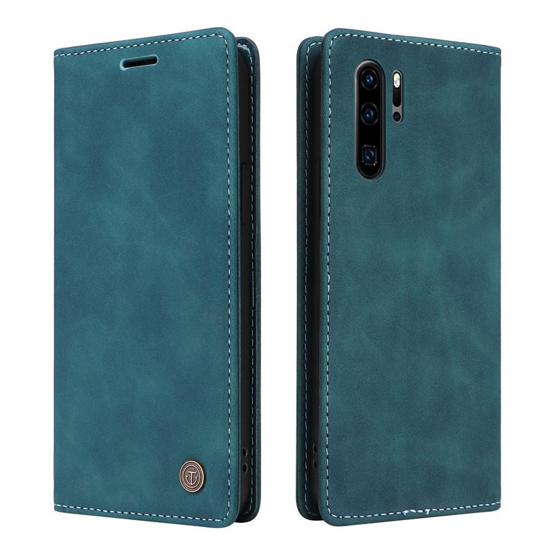 Retro Matte Luxury Flip Wallet Case For Huawei P30 Pro P Smart Z Y9 Prime 2019 Honor 10 Lite 9X Solid Colors Phone Cover Coque