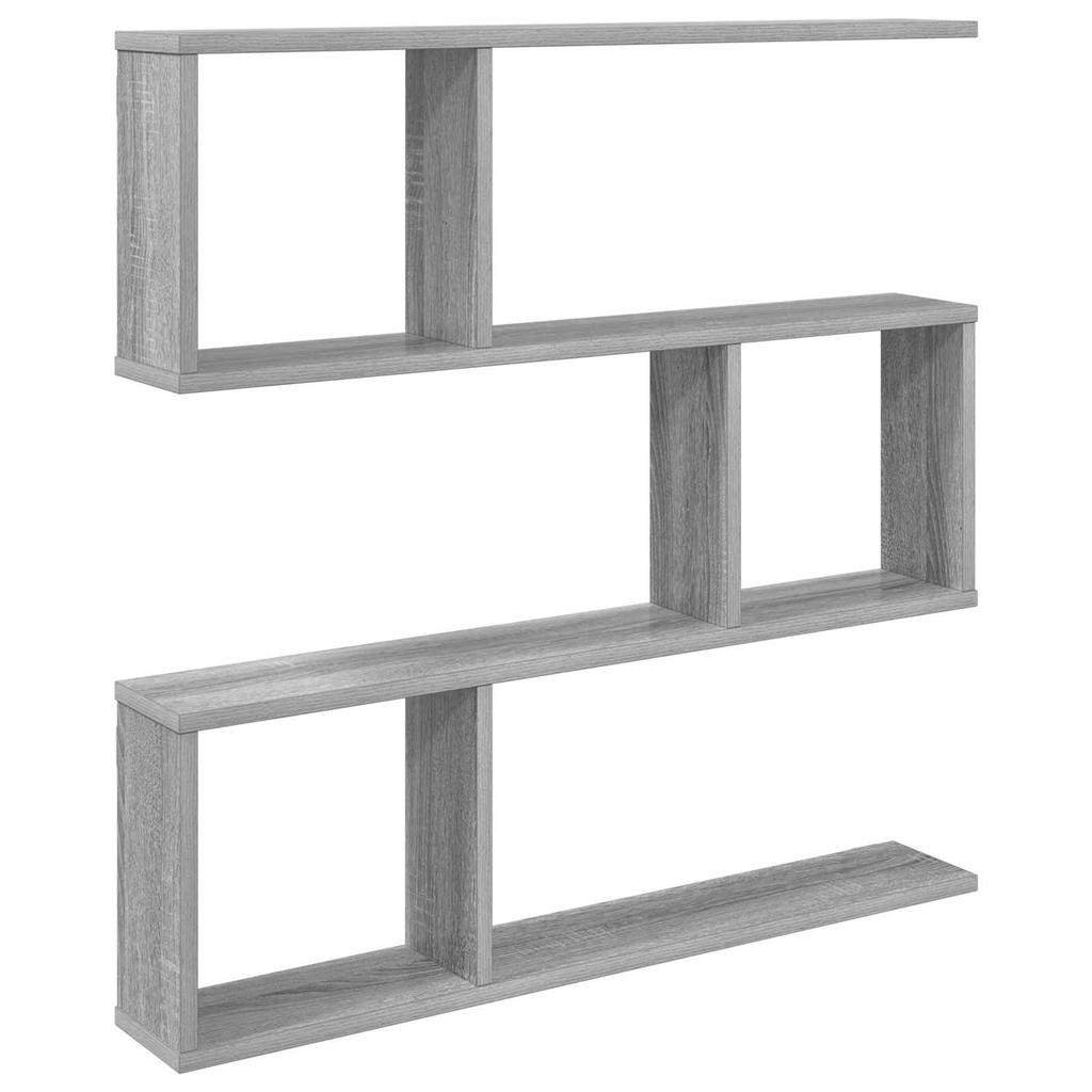 Wall Shelf Sonoma Grey 80 x 12 x 79.5 cm Engineered Wood