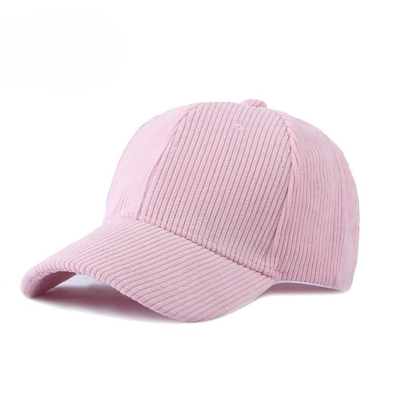Vintage Corduroy Baseball Cap Women Men Autumn Winter Warm Solid Color Hat Korean Style Simple Adjustable Snapback Sun Cap