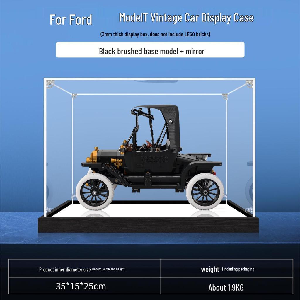 Compatible LEGO 11376 Ford T1 Vintage Car ICONS Display Case Acrylic Box
