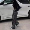 American Retro Gray Overalls New Street Loose Straight Wide-leg Trousers