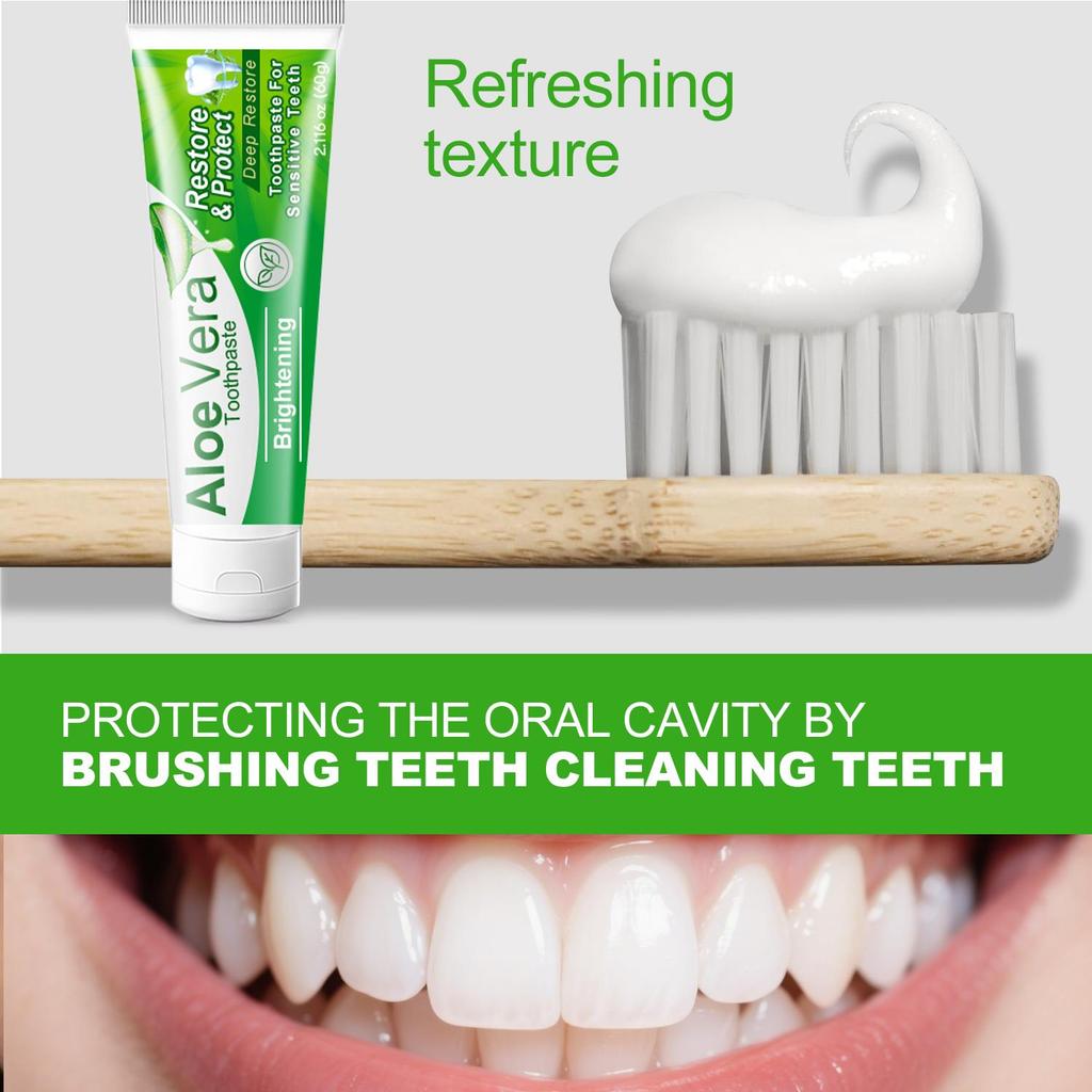 Aloe Vera Toothpaste-Freshen Breath And Eliminate Oral Odor-Relieves Swollen And Inflamed Gums-60g