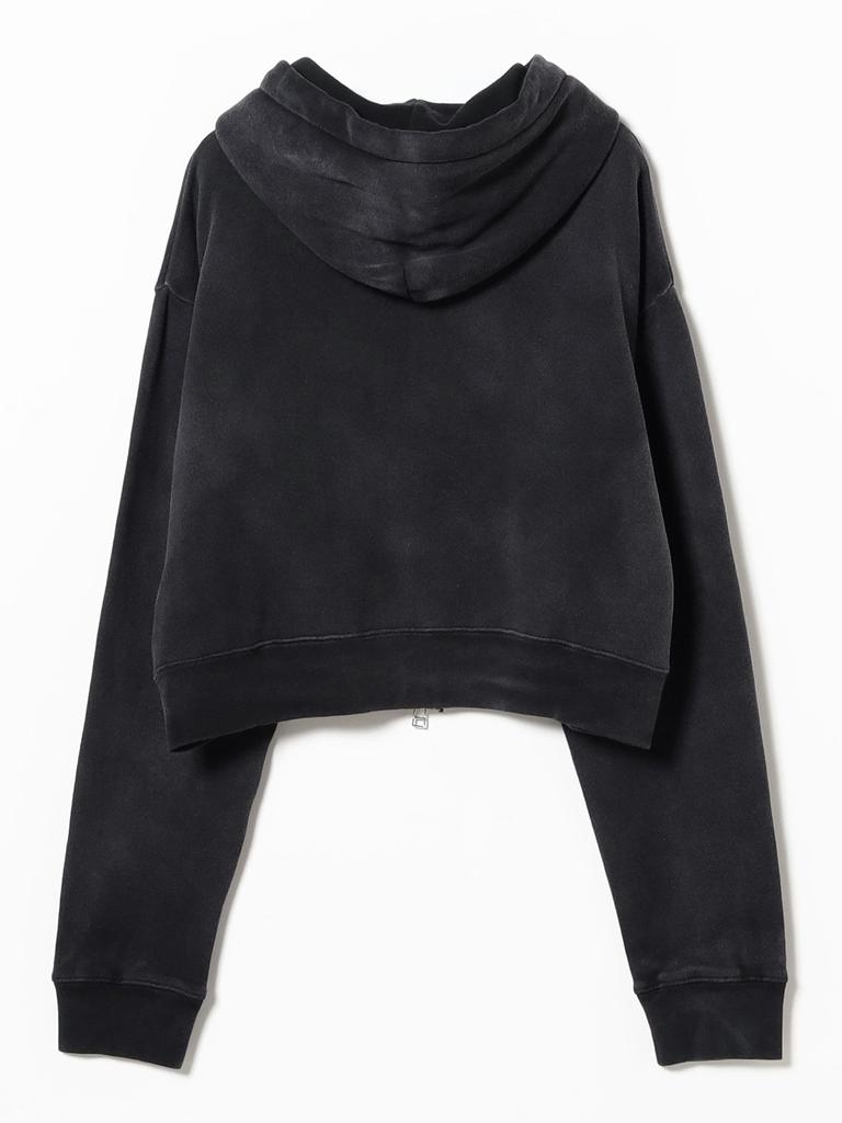 Ray Beams Women's L/S Tee Sweat Zip Hoodie, Charcoal, One Size