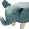 Dyre Fodskammel Elefant Bænk, Bærbar Sko Skiftende Sød Opbevaring, Træ Ottoman Skammel Sofa Te Skammel til Dekoration, Soveværelse, Stuer Indendørs, Blå