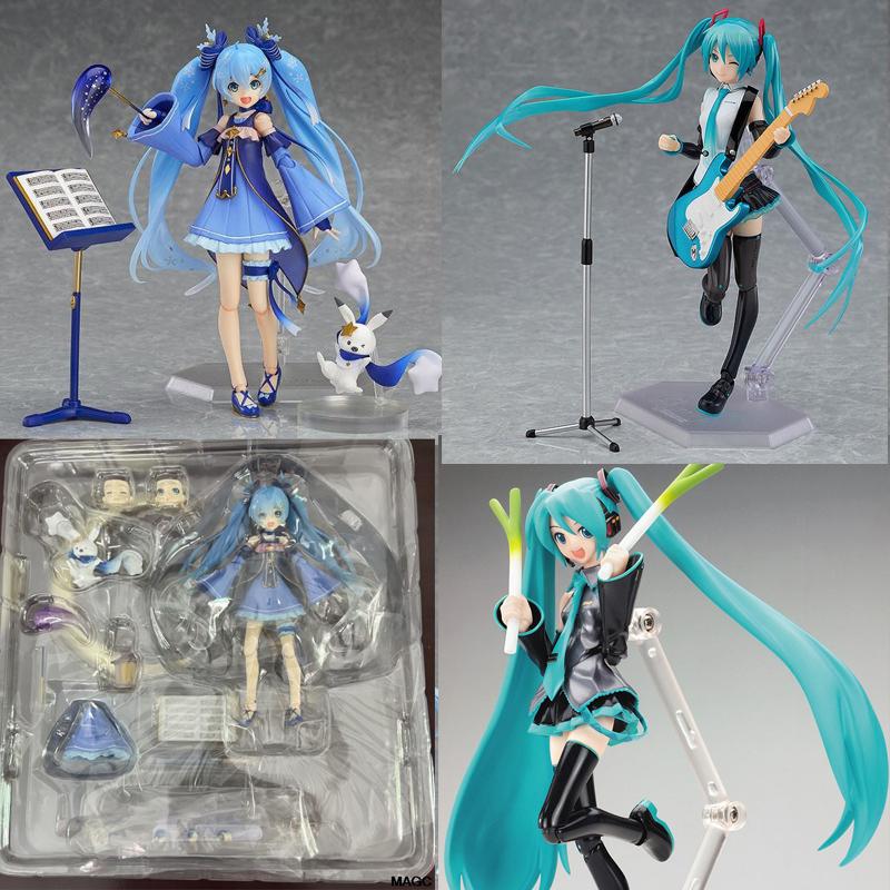 Hatsune Miku FIGMA EX-037 Twinkle Snow Ver. Miku 014 Hatsune 394 Singing Version Miku Anime Action Figure Model Birthday Gifts