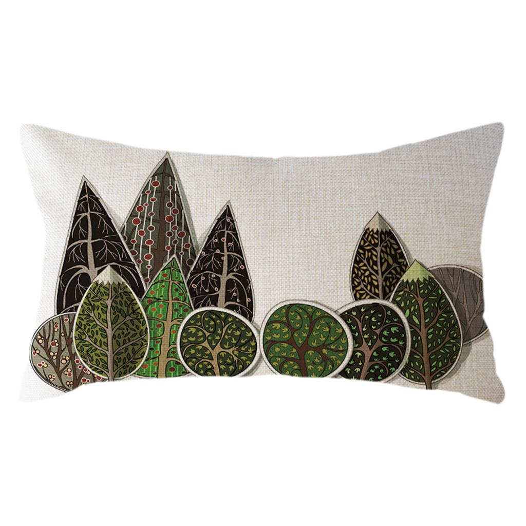 Minimalistischer geometrischer Kissenbezug aus Leinen, 30 x 50 cm, Kissenbezug für Zuhause