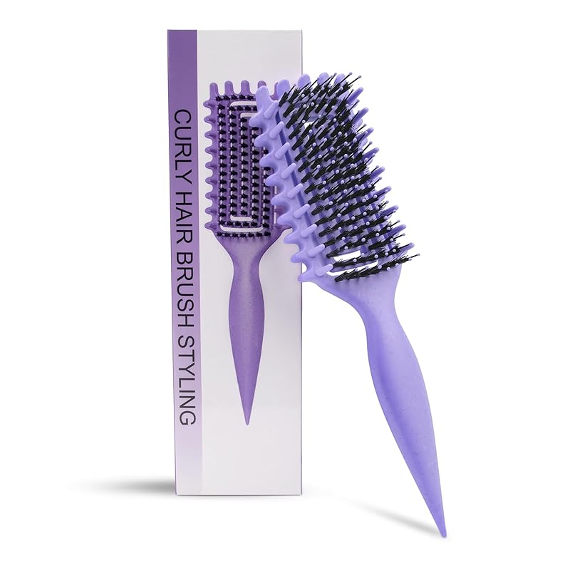 Curly Hair Brush Defining, Vented Curl Defining Brush for Effortlessly Detangling Shaping and Styling Women s Men s Curls on All Wet or Dry Hair