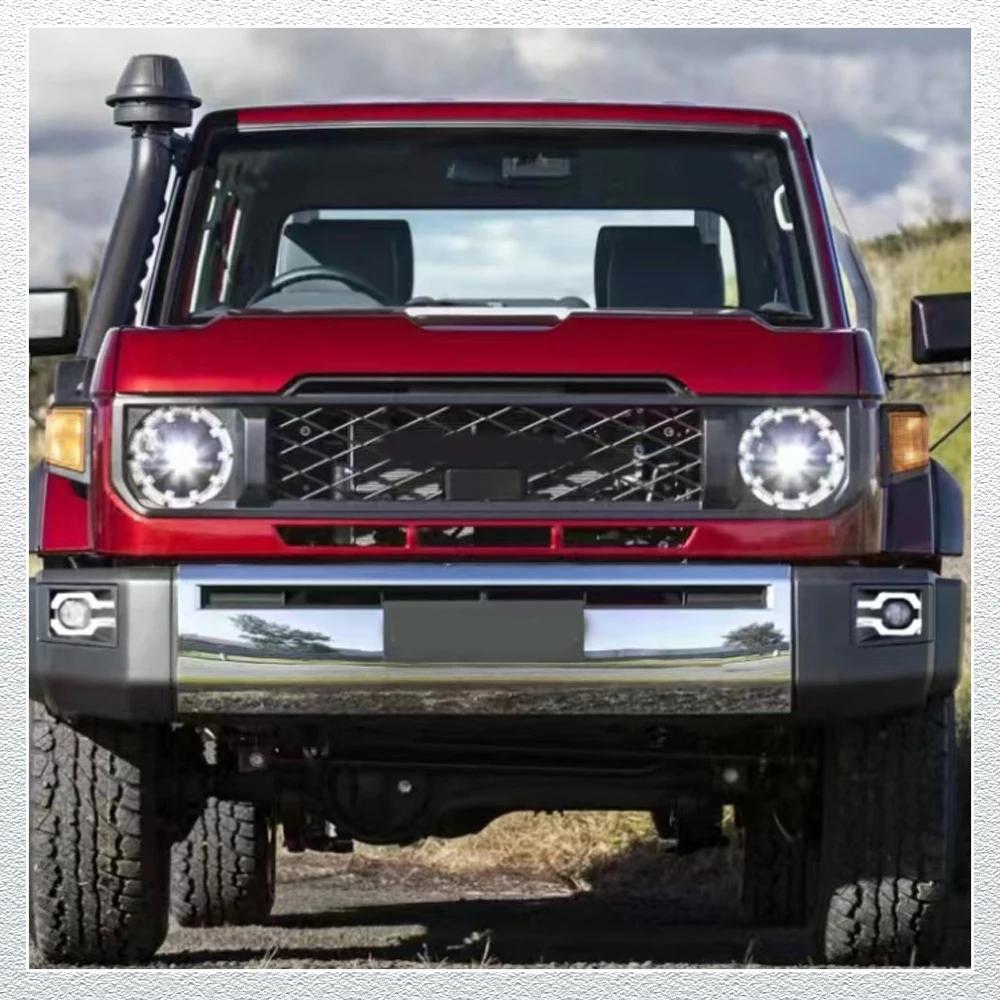 Car LED DRL For Toyota Land Cruiser LC76 LC78 LC79 2023 2024 Daytime Running Lights Fog Light with Turn Signal Fog Lamp Cover