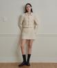 MARROT A-Line Wool Tweed Mini Skirt_Cream
