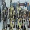 Set de 4 costum de armură de cavaler templier medieval, costum de armură completă de războinic de luptă, armură de justiție Cel mai bun cadou pentru iubitorii de medievală