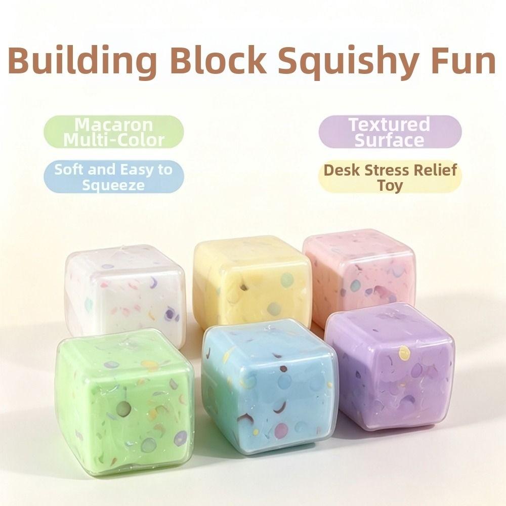 Crunchy Squeezed Cube Sound Effects TPR Fidget Toy Creative Sensory Stress Ball for Kids Adults