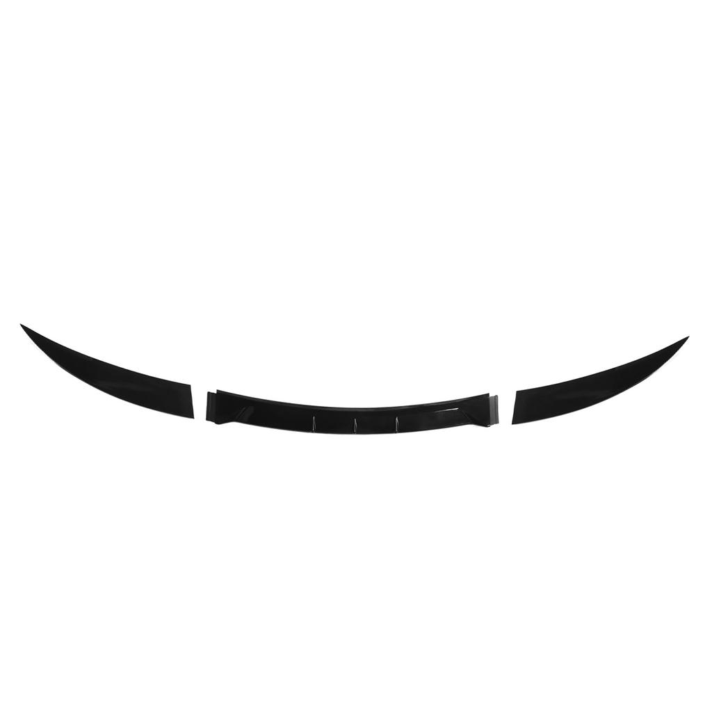 3PCS Car Rear Spoiler Wing Bright Black 120cm Low Noise Lightweight Shockproof Universal for Vehicle