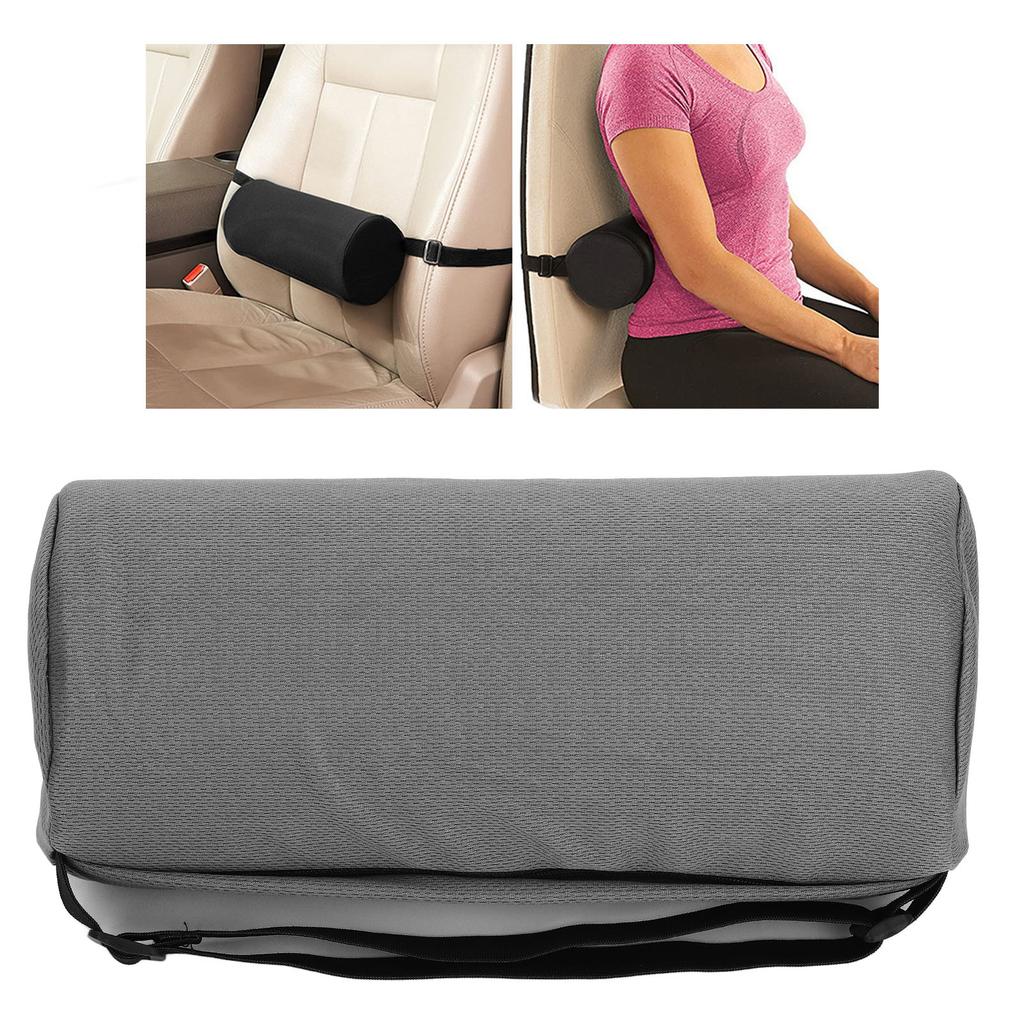Lumbar Roll Pillow Multifunctional Back Roll Waist Support Cylinder Pillow with Strap