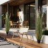 Artificial Grass Plant, 2 Pack 1499mm Faux Reed Flower Grass in Pot, Premium PVC Fake Greenery Shrubs Plant for Indoor Outdoor House Home Garden