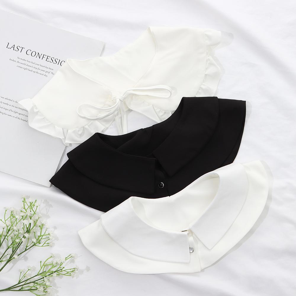 Fashion Sweet Floral Lace Vintage Fake Collar Shawl Lapel Blouse Top Shirt False Tie