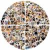 200 Cartoon Cat and Dog Expression Meme Graffiti Stickers Suitcase Guitar Without Glue Waterproof Stickers