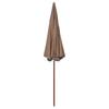 Sun Umbrella with Steel Pole 300 cm Taupe