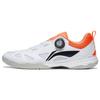 New LiNing Mage Pe Cushioning Low Top Table Tennis Shoes Unisex White Orange APTT023-1