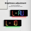 LED Electronic Wall Clock Temperature Display Digital Clock Nordic Living Room Wall Watch Modern Home Decoration Accessories